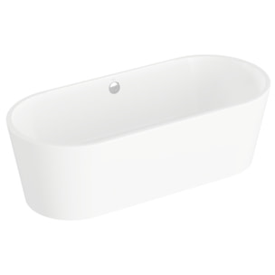 Baignoire îlot murale VITRA Geo 180x80 + pieds + siphon standard