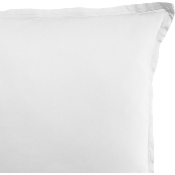 Paire de Taies D'oreiller 1pcs 100% Satin De Coton 105 Fils Blanc