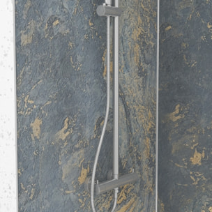 Pack de 2 Panneaux Muraux Pierre Venus 90+90x210 cm avec Profilés ANODISE BRILLANT - STONE'IT