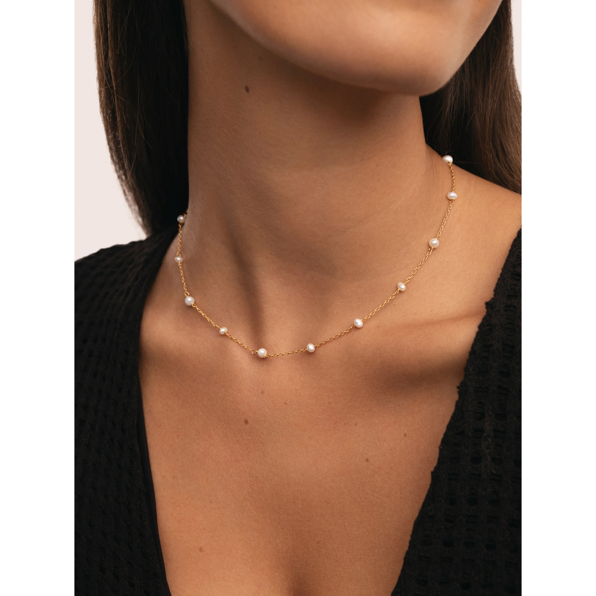 Collana Pearl & Pearls Argento Placcato Oro
