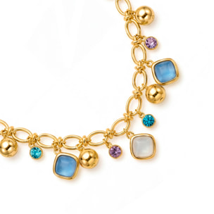 Collar Mankao acabado oro amarillo 18k