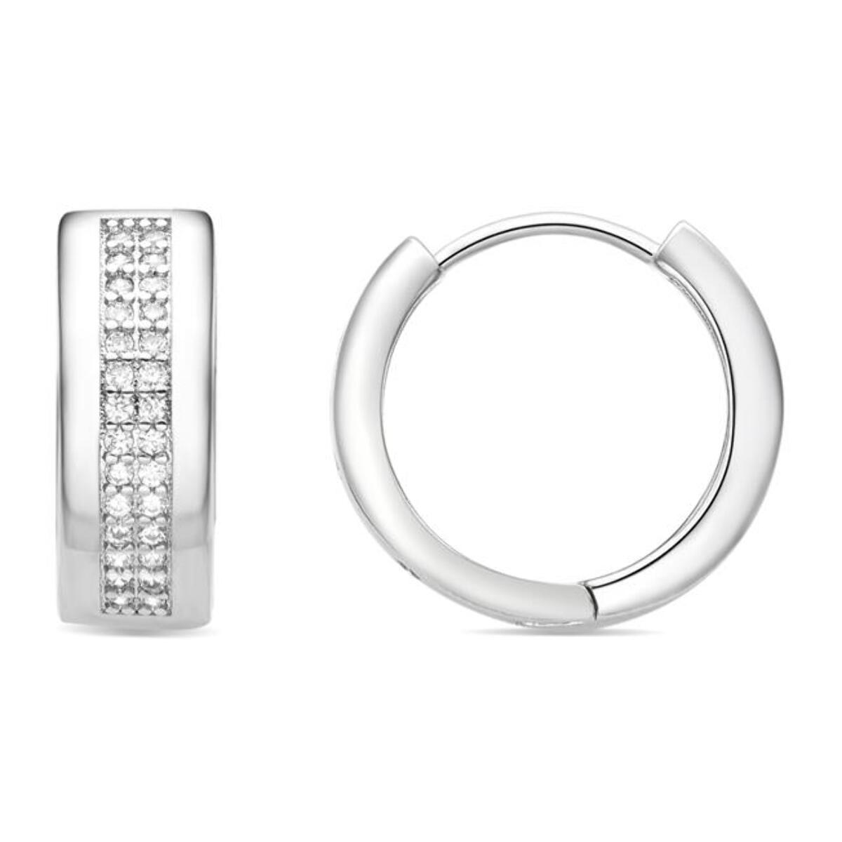 Pendientes Lux by Lux acabados baño rodio