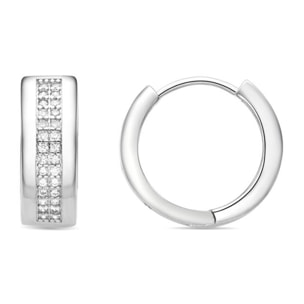 Pendientes Lux by Lux acabados baño rodio