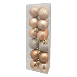 Boule de Noël plastique 30mm x18 nude