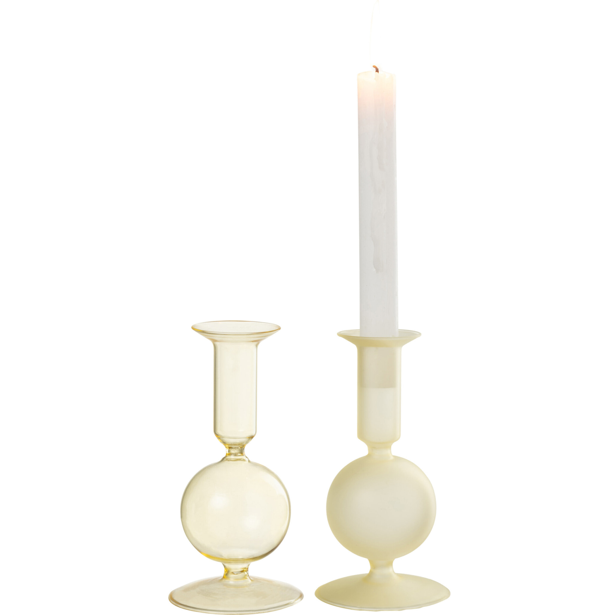 J-Line chandelier Boule - verre - transparent/jaune clair - small - 2 pcs