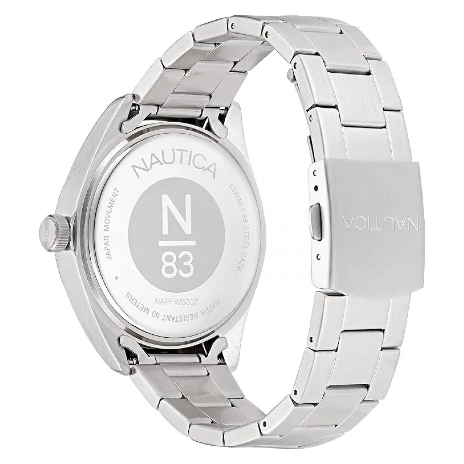 Reloj Nautica NAPFWS307 Hombre Analogico Cuarzo con Correa de Acero inoxidable
