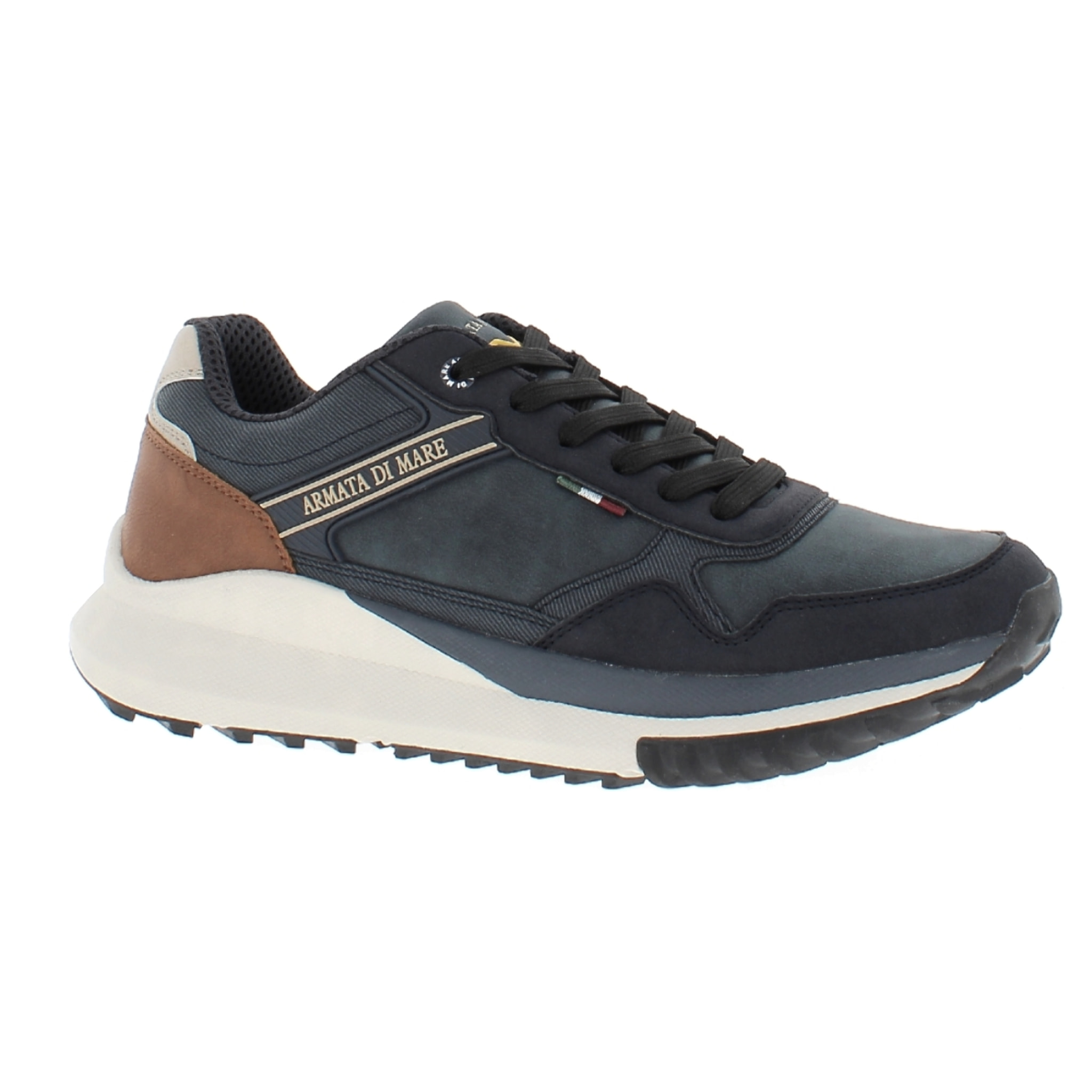 Armata di Mare Scarpe Uomo Sneakers Casual Stringate con Soletta Rimovibile in Memory Foam AMU W24N624 Navy