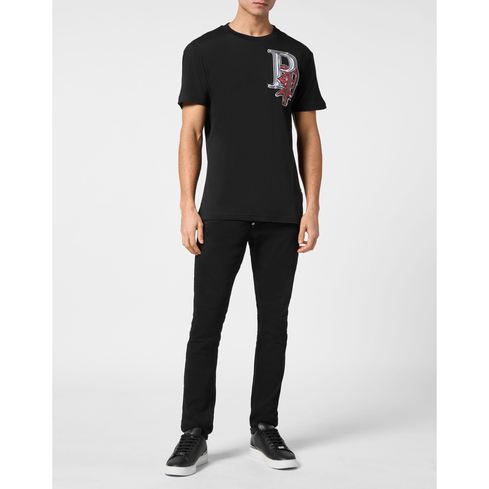 PHILIPP PLEIN T-Shirt Round Neck SKULL