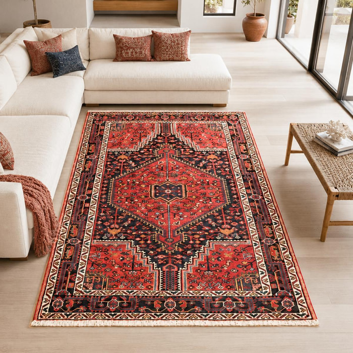 Tapis d'orient oriental, noué main en laine, ELIPO