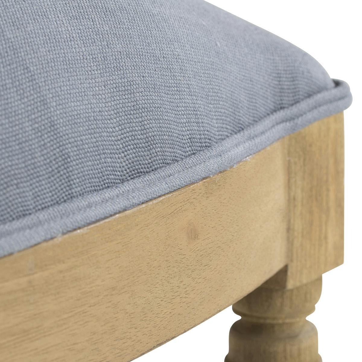 Chaise en tissu gris AMADEUS