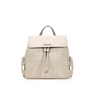 Mochila casual beige en nailon