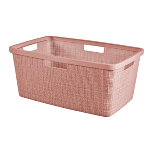 Dawn JUTE 46L Panier à linge, 59 x 39 x 26 cm, rose (255199)
