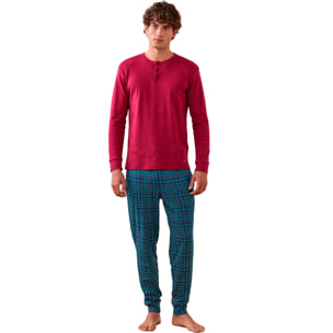 Pigiama uomo caldo cotone articolo tartan. Noidinotte