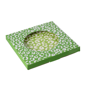 J-Line Assiette à Dessert Léopard + Zèbre - porcelaine - vert/blanc - small - set de 2