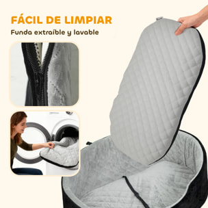 Asiento de Coche para Perros Pequeños y Medianos, Asiento de Coche para Mascotas de hasta 15 kg con Funda Extraíble y Lavable, Cama de Viaje con Cinturón de Seguridad y Base Antideslizante