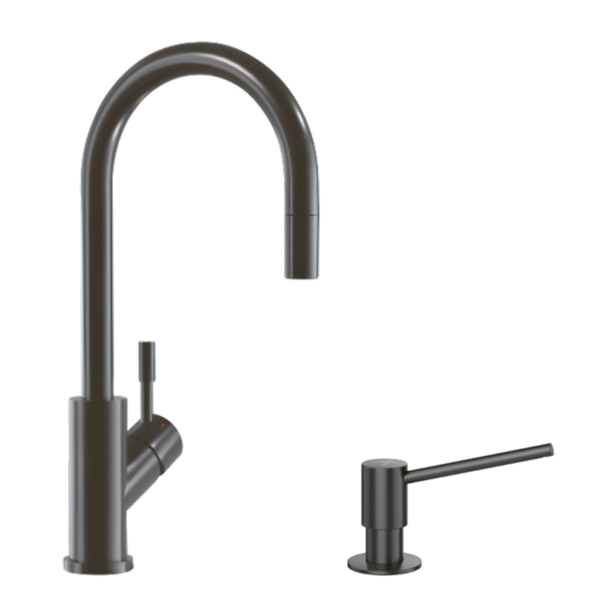 Robinet cuisine Umbrella flex + Distributeur de savon Anthracite