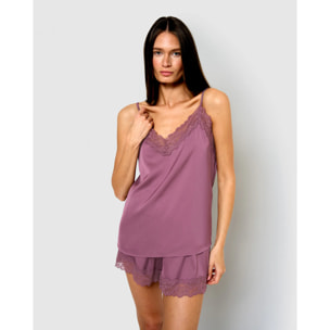 Pigiama da donna con spalline in raso friday solid