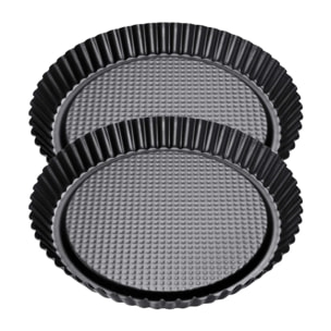 Ensemble de 2 Moules à tarte renversée 28 cm Zenker Black Metallic