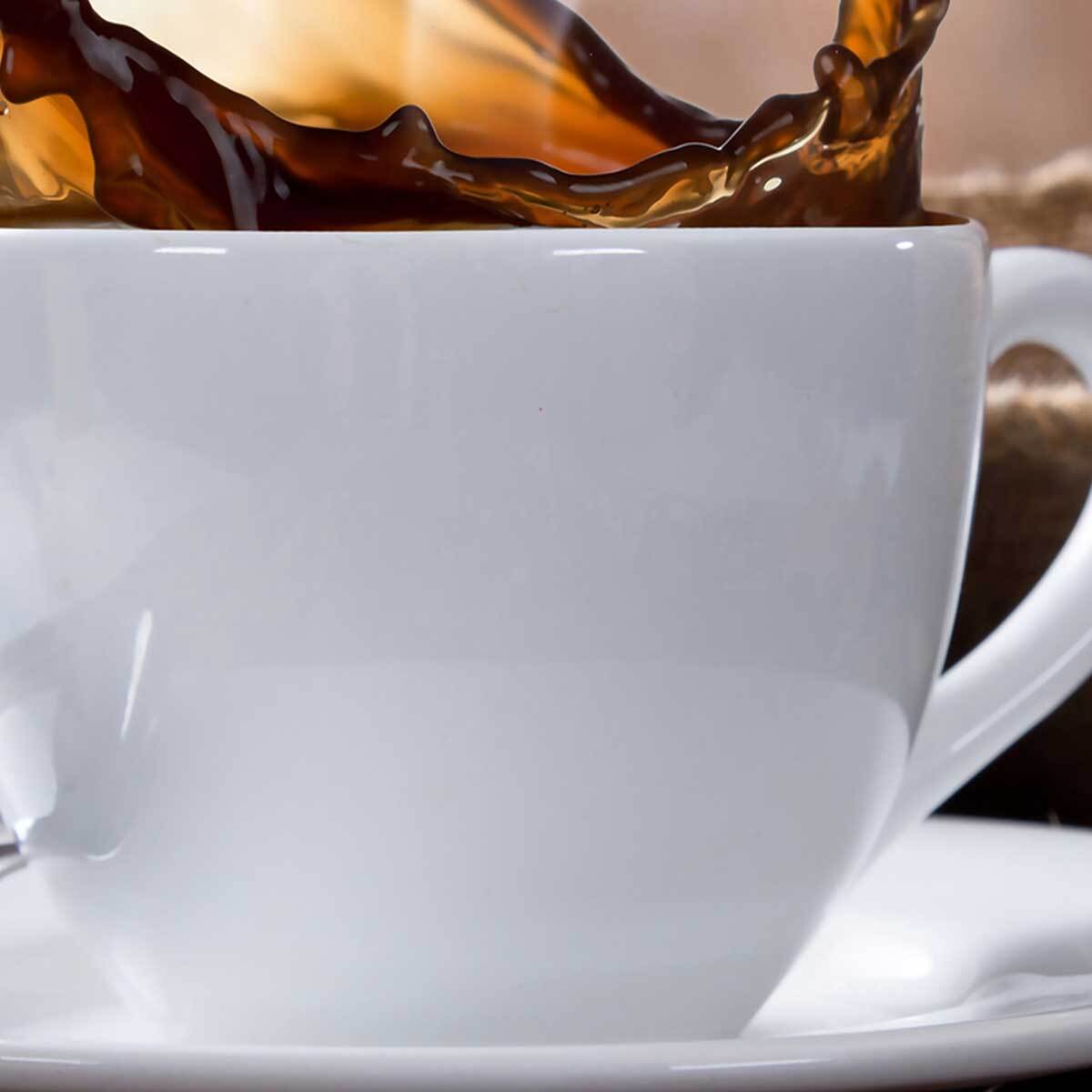 Affiche encadrée café éclaboussé Affiche + cadre en métal - Noir