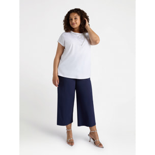Fiorella Rubino - Pantalón ligero cropped - Azul