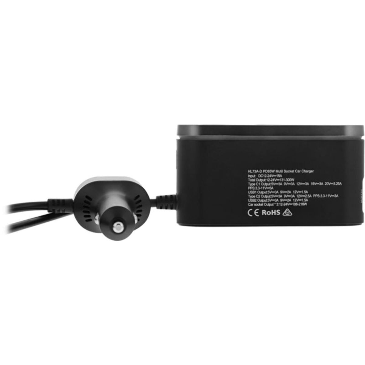 Chargeur allume-cigare TNB 7 en 1 prises USB-C noir