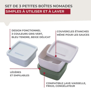 Lot de 2 lunchbox 500ml avec 2 ustensiles de cuisine Fackelmann Storage