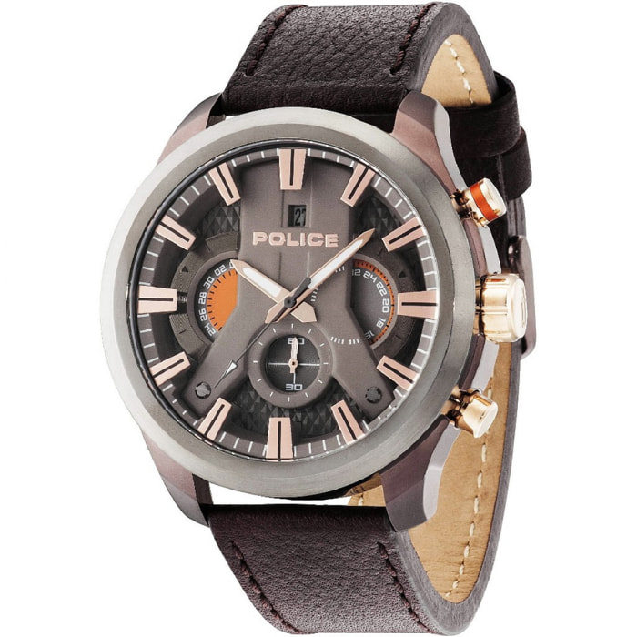 Reloj Police R1471668002 Hombre Analogico Cuarzo con Correa de Piel