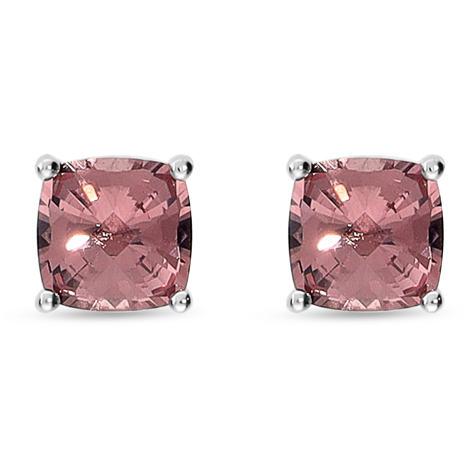 Orecchini in Argento 925 con Prisma Gem Bordeaux