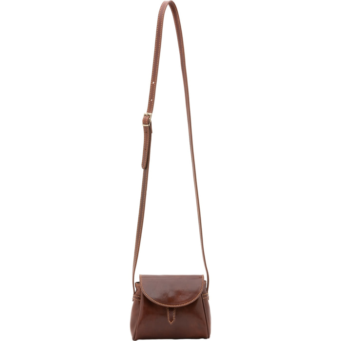 Borsa a tracolla da donna - Modello Seraphina Lux - Vera pelle - 14.0 x 18.0 x 7.0 cm