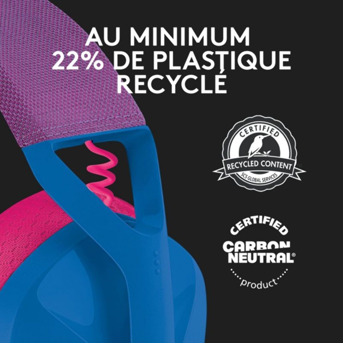 Casque gamer LOGITECH G435 Lightspeed Bluetooth Bleu