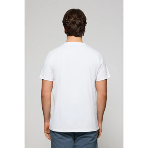 Pack de tres camisetas de manga corta azul marino, blanca y gris vigoré con logo Rigby Go