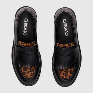 Zapatos de Piel Sintética - Leopardo - Tacón: Bajo