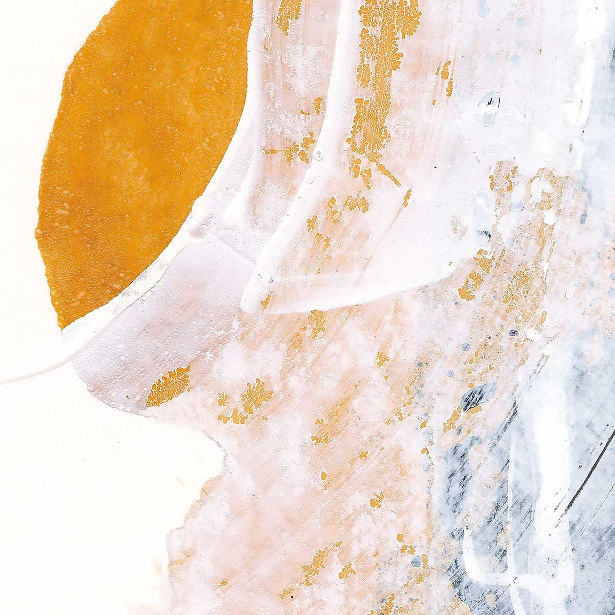 Tableau Coup de pinceau orangé Tableau alu Dibond