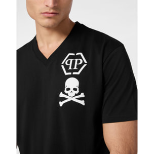 PHILIPP PLEIN Camiseta cuello pico SKULL