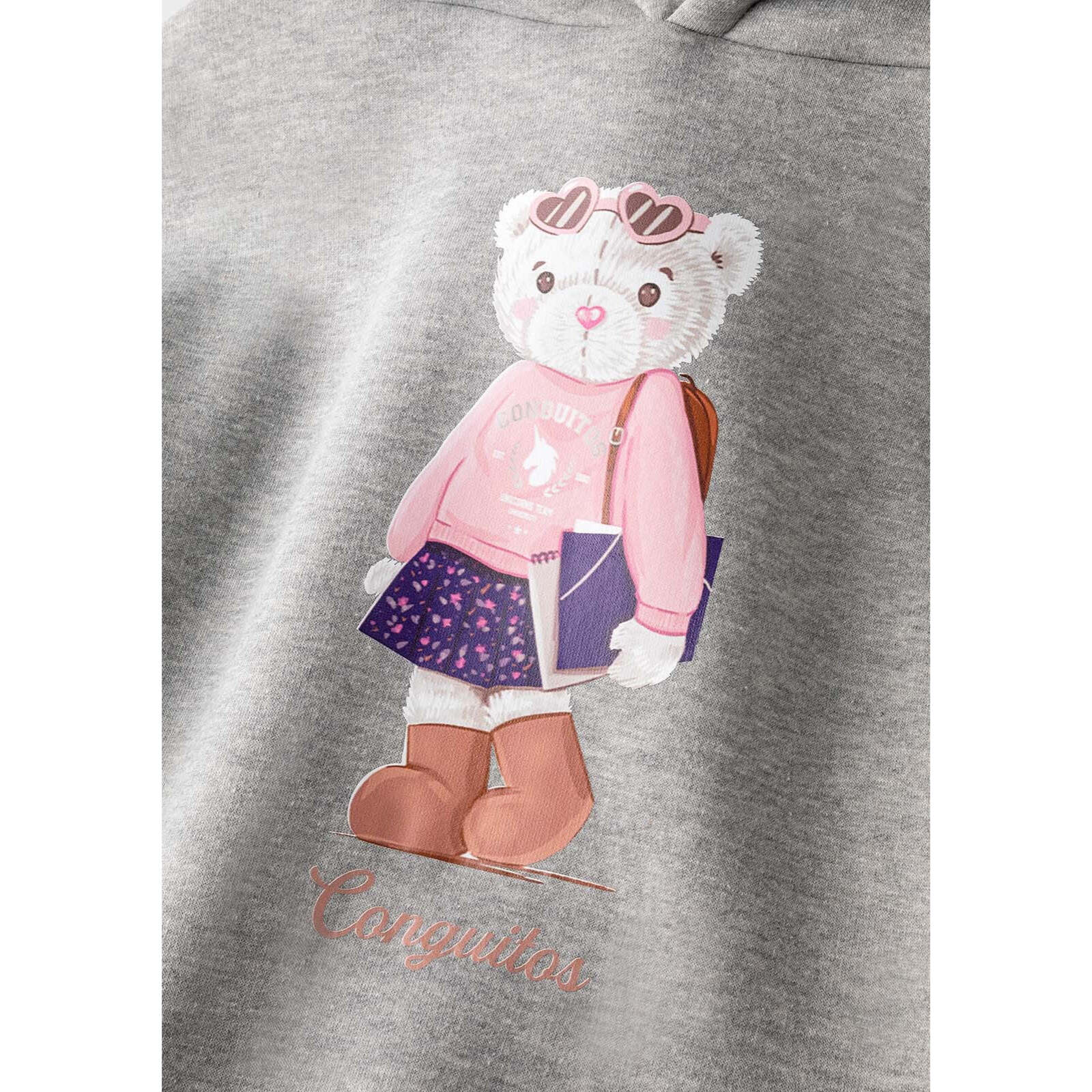 Sudadera de Niña Osito Conguitos Gris