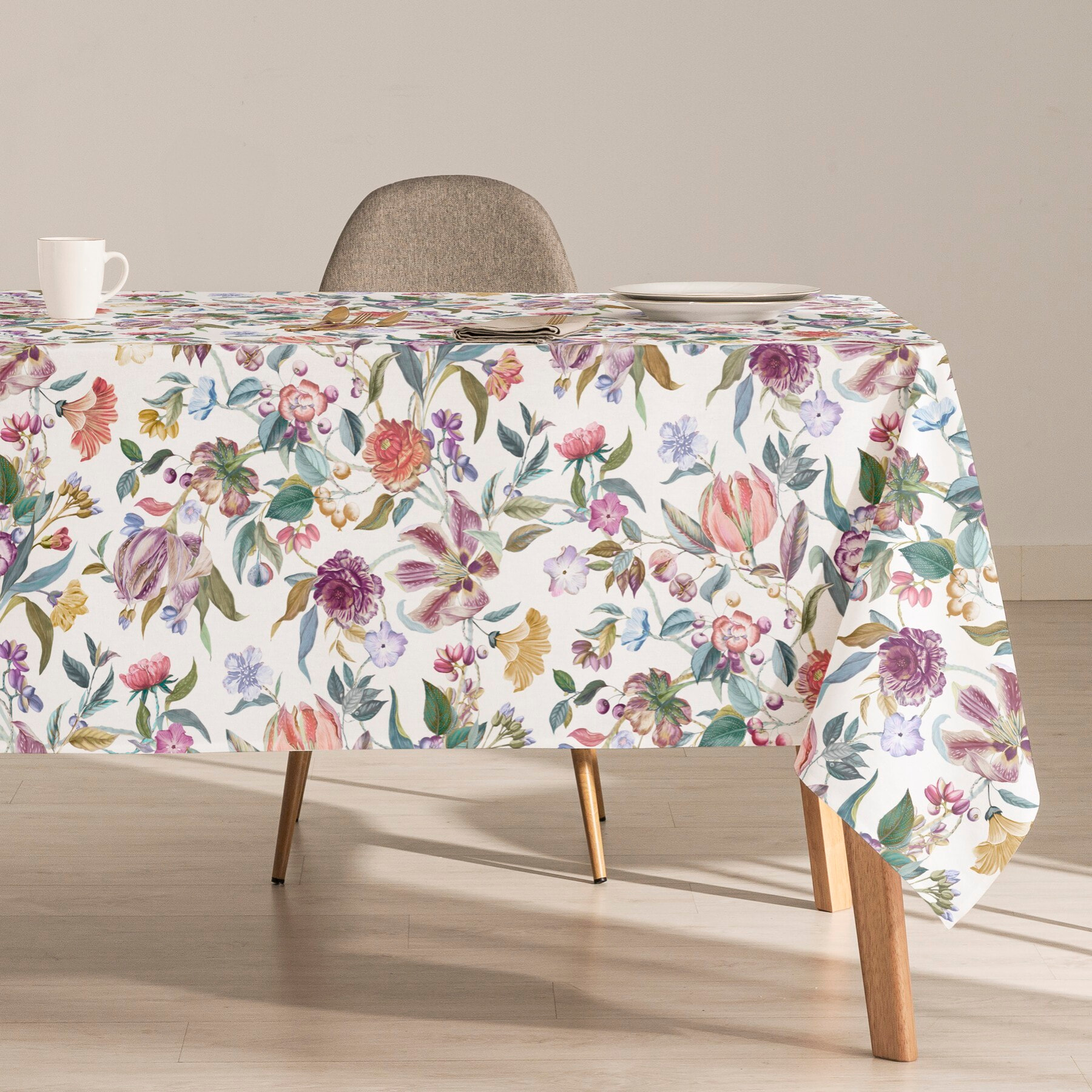 Mantel estampado antimanchas LISSI MULTICOLOR