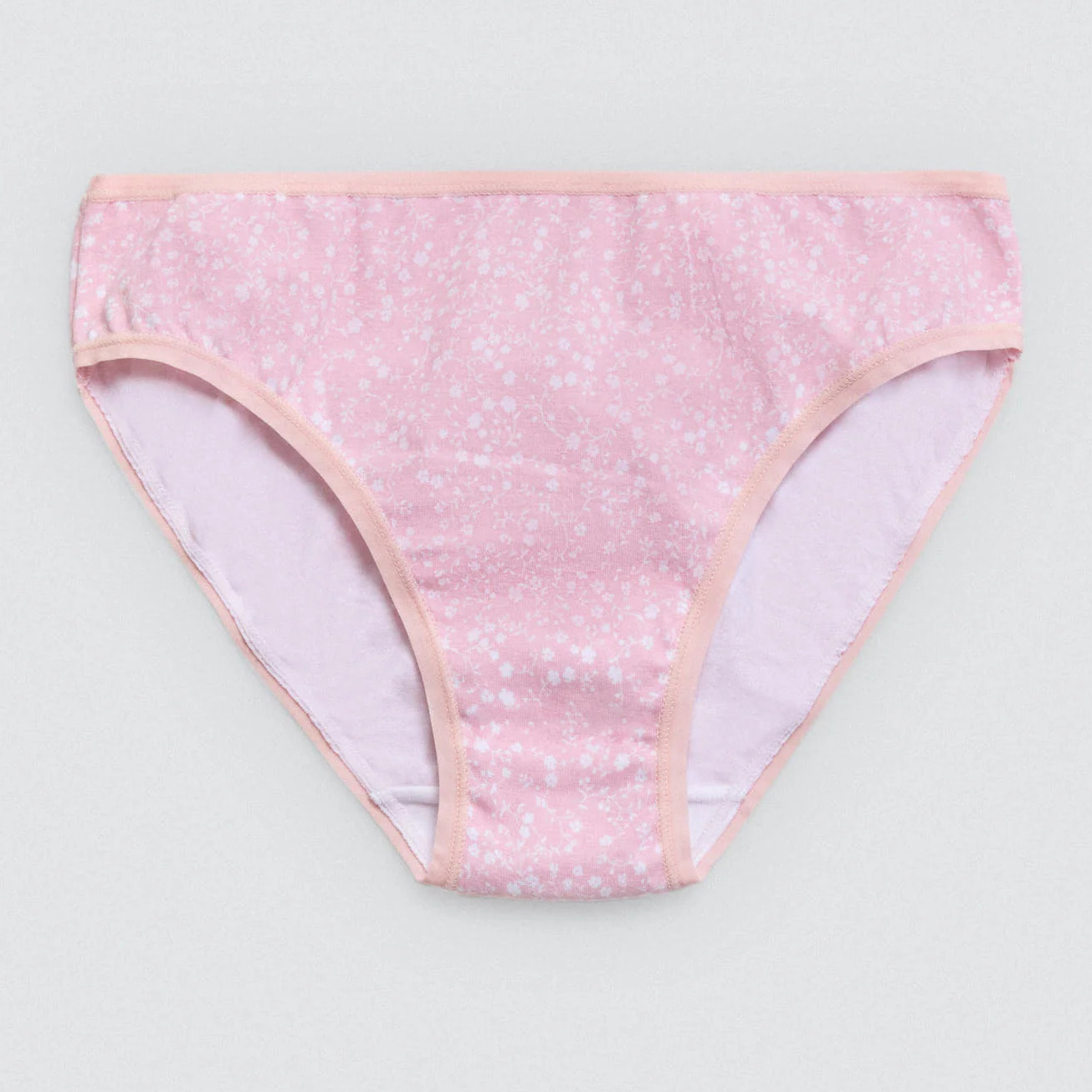 Confezione da 2 mutandine in cotone per bambine con stampe floreali e screziate