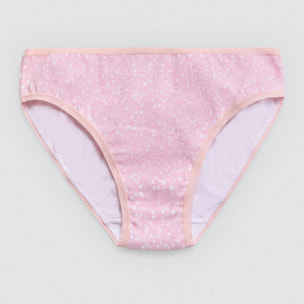 Confezione da 2 mutandine in cotone per bambine con stampe floreali e screziate