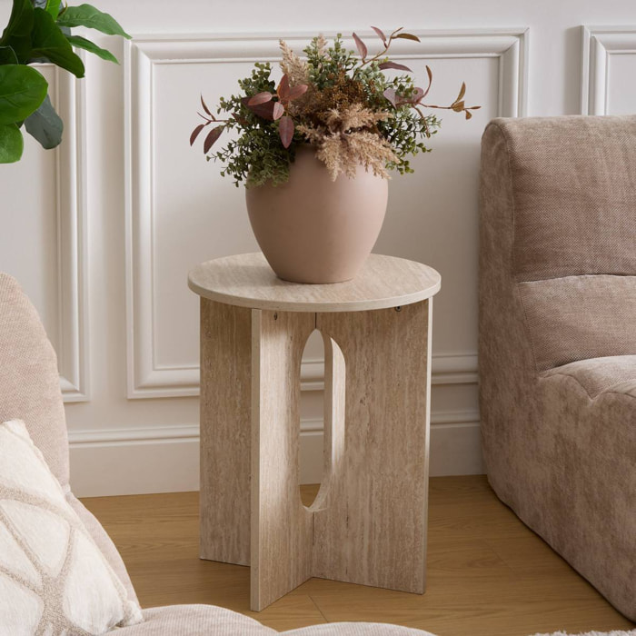 Table d'appoint Anaya beige 40x40x50cm