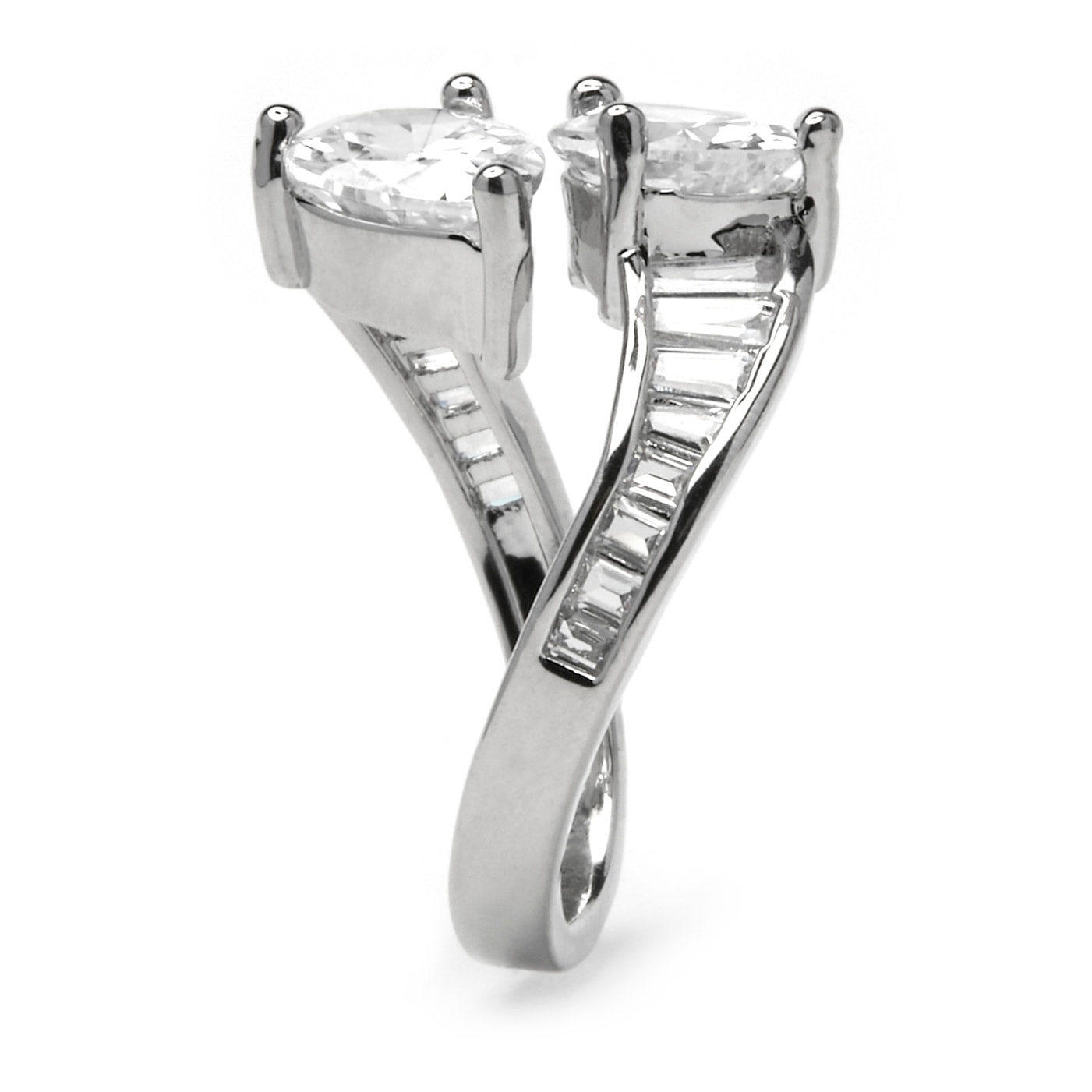 Anillo con Circonita Brillante acabado plata