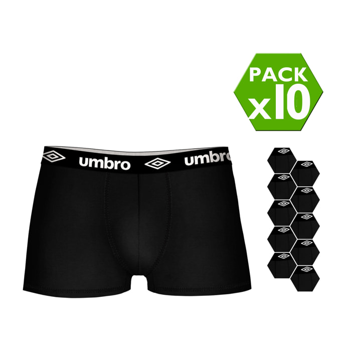 Pack 10 calzoncillos UMBRO en color negro para hombre