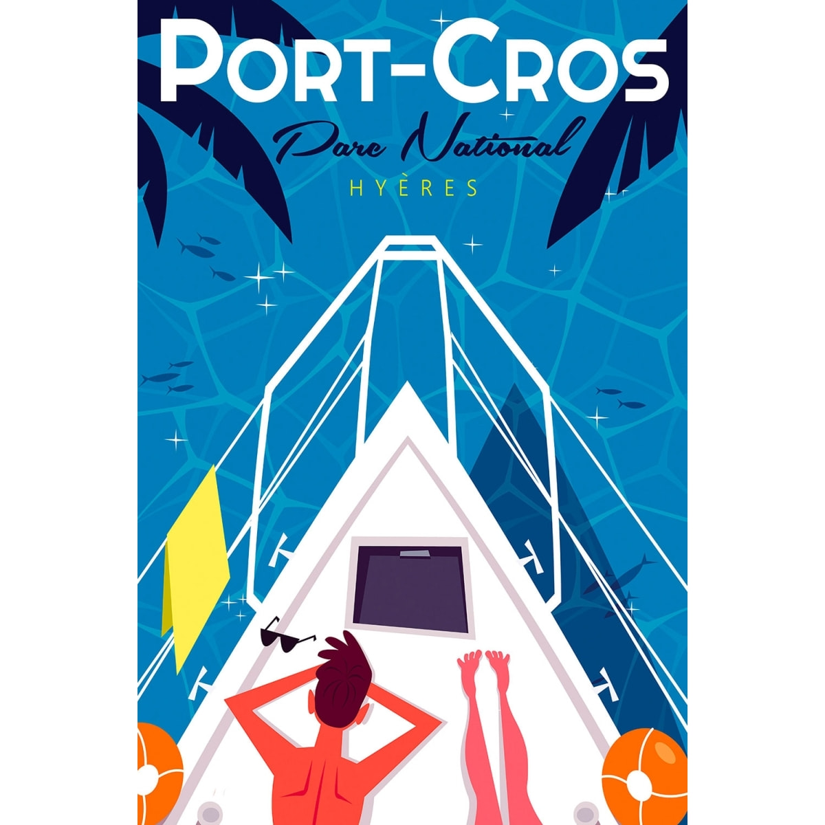 Tableau bronzette à port cros Tableau plexiglas