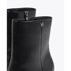 Stivaletto con Tacco Effetto Metallico