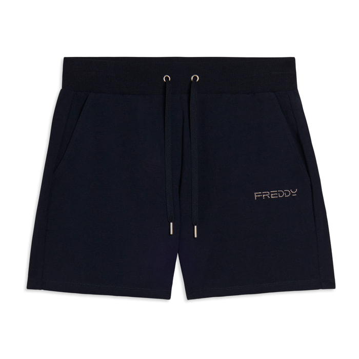 Pantaloncini Sportivi in Jersey con Coulisse e Logo FREDDY