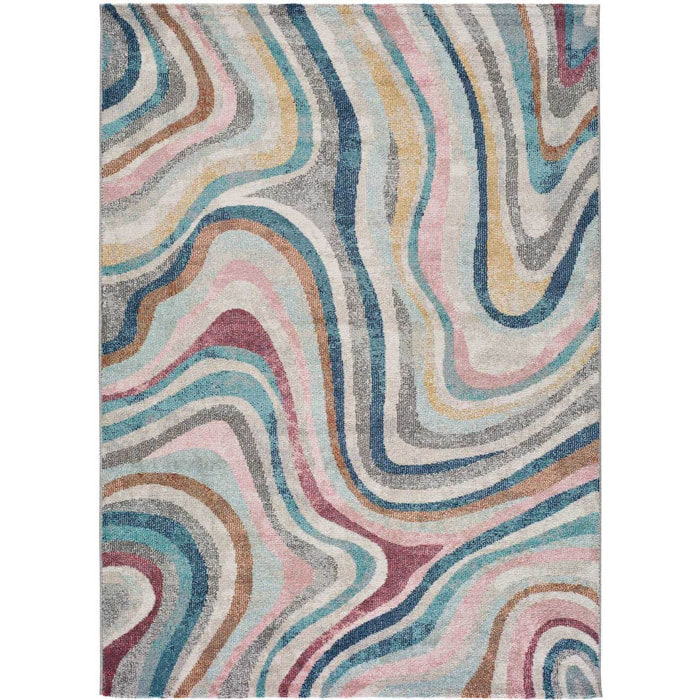PARMA Alfombra abstracta de pelo corto multicolor, varias medidas disponibles