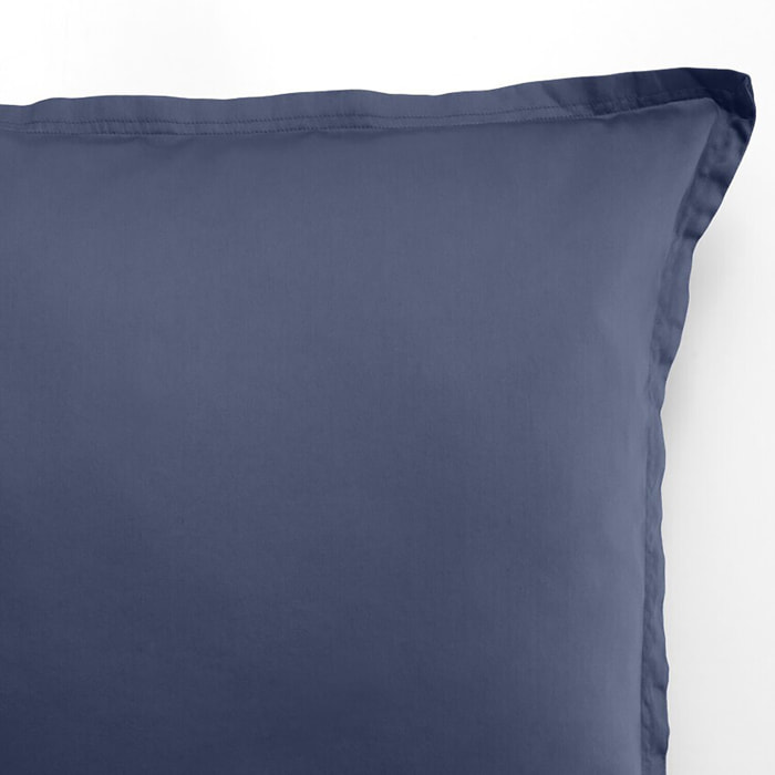 Paire de taies D'oreiller 1pcs 100% Satin De Coton 105 Fils Bleu Marine