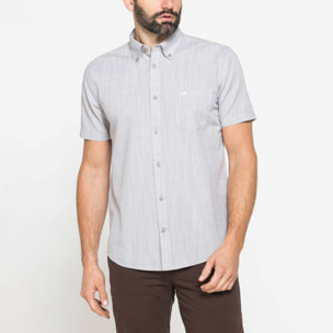CAMICIA IN COTONE FIAMMATO EFFETTO LINO