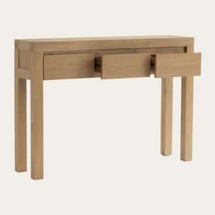 Meuble d'entrée Liland -bois massif d'acacia et panneau de mdf-couleur antique 120 x 85 x 30 cm