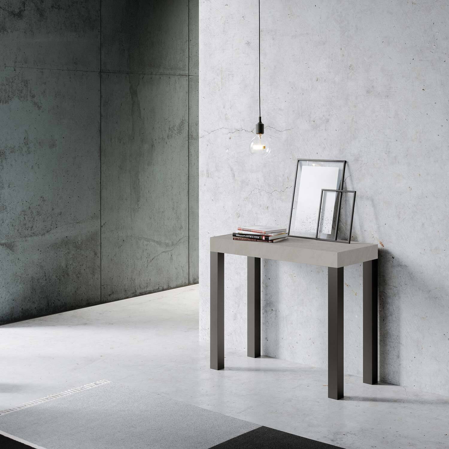 Consolle allungabile 90x40/196 cm Everyday Small Cashmere telaio Antracite