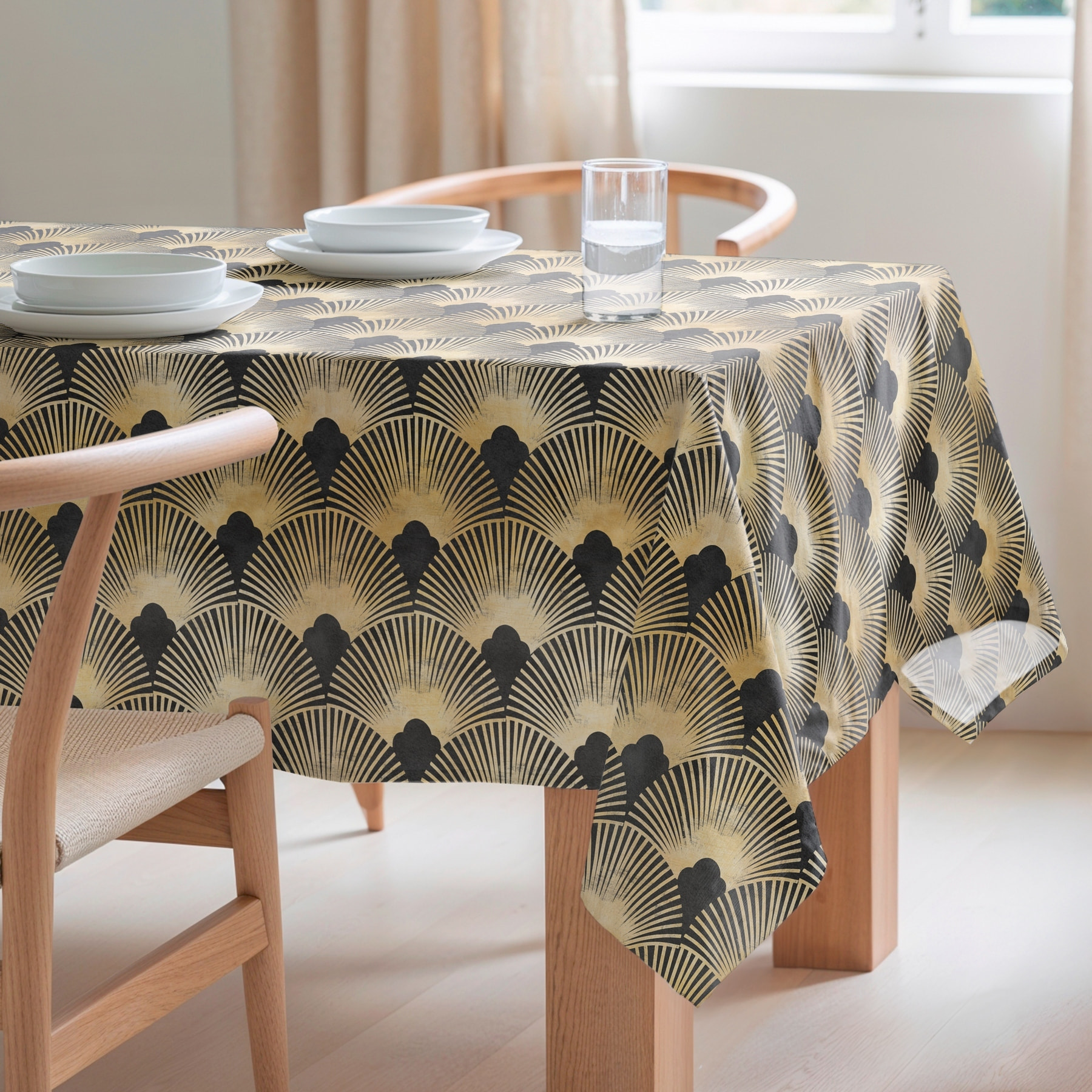 Mantel estampado antimanchas IRINA ANTRACITA